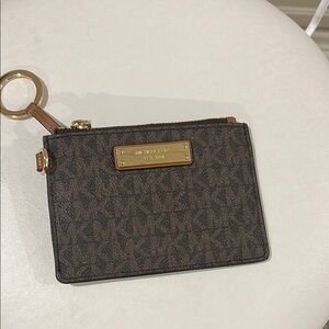 Michael Kors Brown Monogram Keychain Wallet